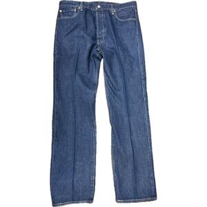 Levis Premium 501 Mens Jeans 36x32 Blue Denim Original Fit Button Fly Straight